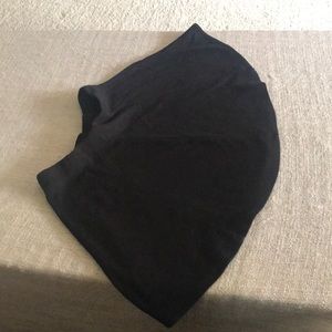 Black A-line high waist mini skirt